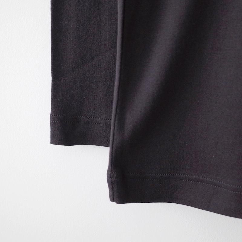 homspun ホームスパン 60/1フライス クルーネックプルオーバー ブラック