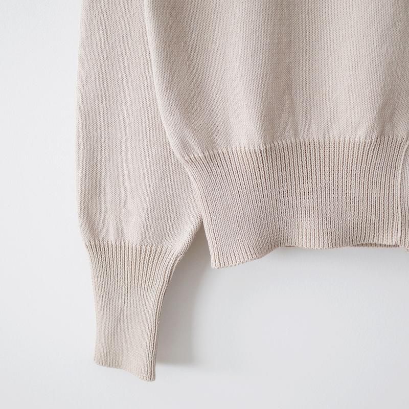 homspun ホームスパン コットンコード カーディガン ライトベージュ