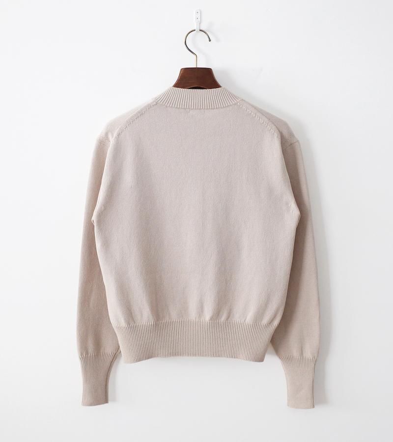 homspun ホームスパン コットンコード カーディガン ライトベージュ