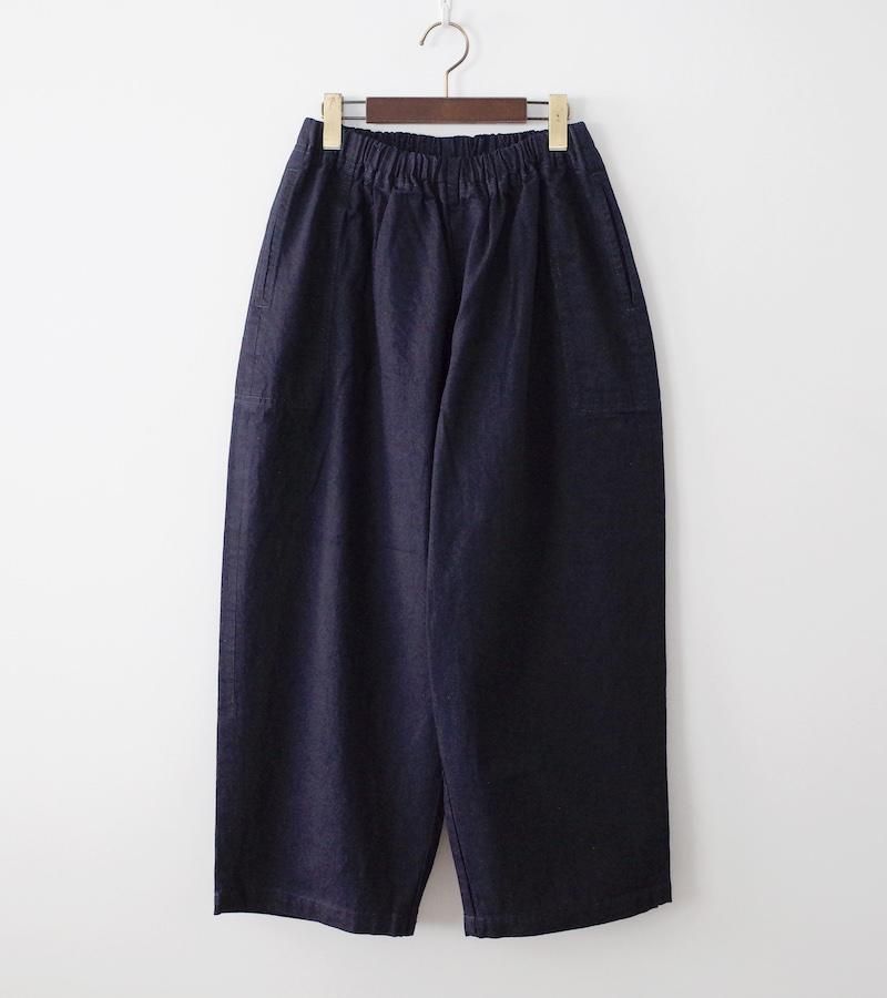 homspun 10オンスデニム ギャザーパンツ ブルー