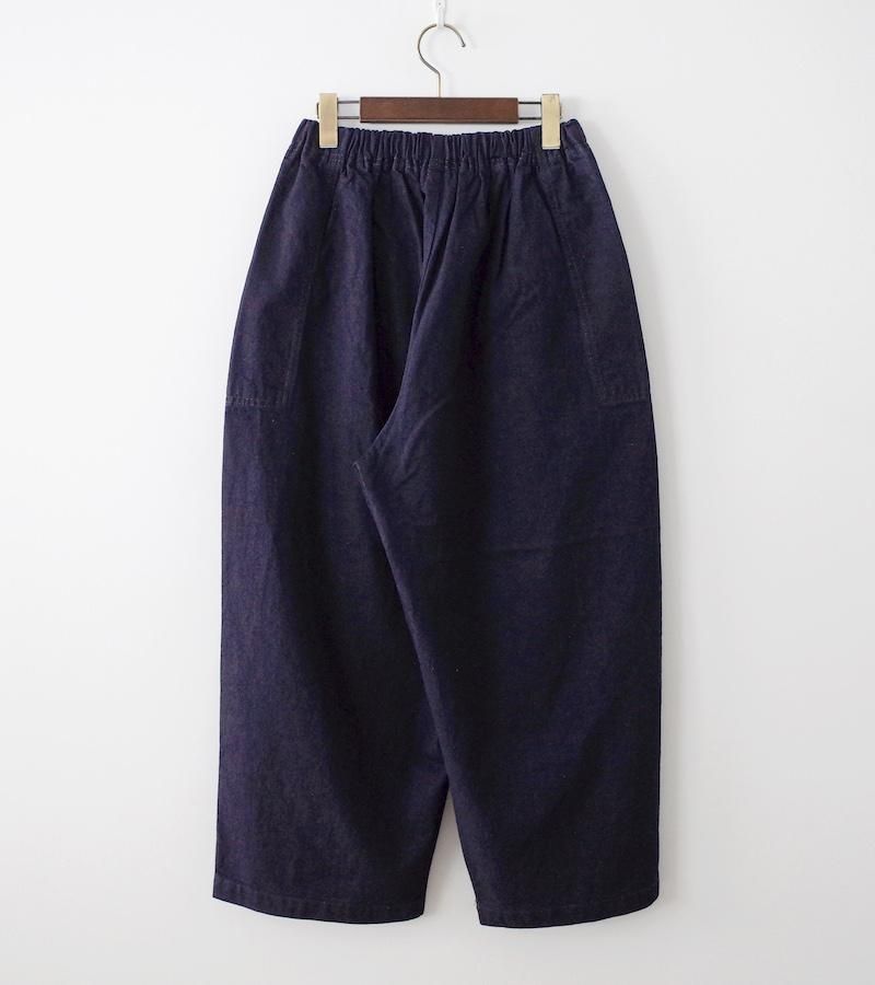 homspun 10オンスデニム ギャザーパンツ ブルー
