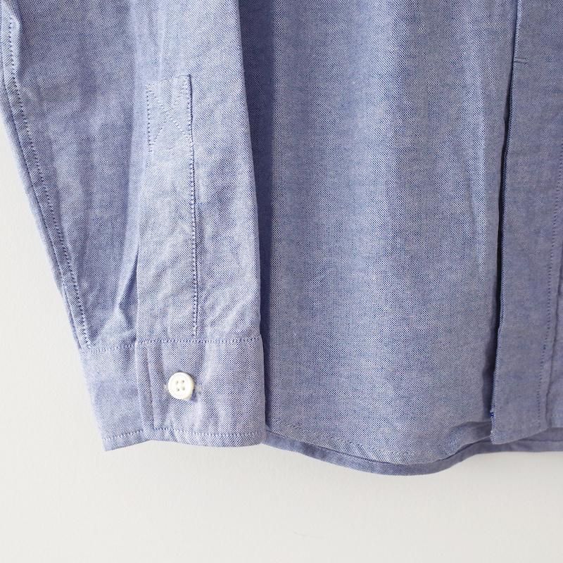 nisica ニシカ 長袖ボタンダウンシャツ Blue