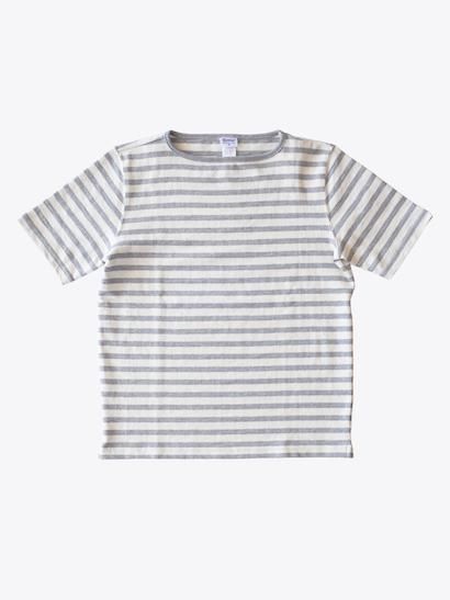 Tieasy HDCS S/S Border Basque Shirt - Natural  Mix Gray