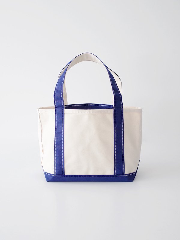 TEMBEA Open Tote Small Pocket - Natural / Navy