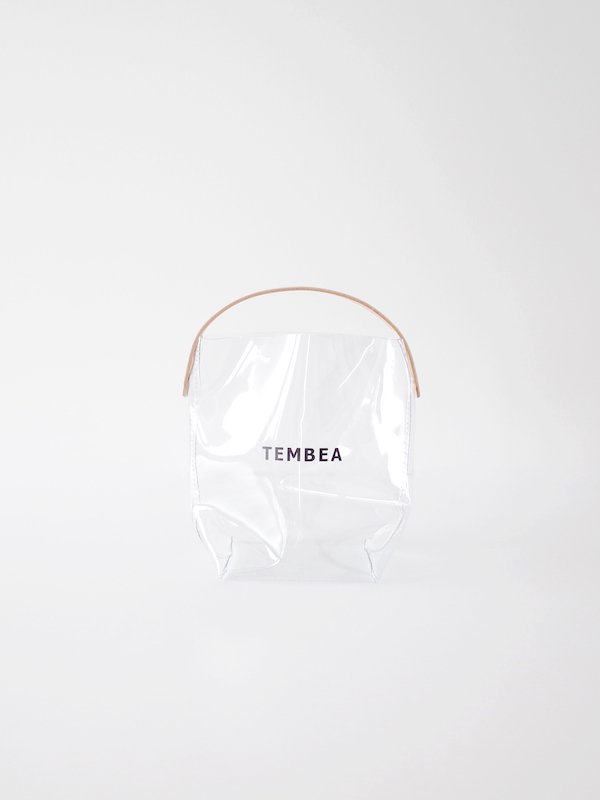 TEMBEA BH Tote PVC - Clear / Dk Red (VINCENT SHOE LACE Ver.)