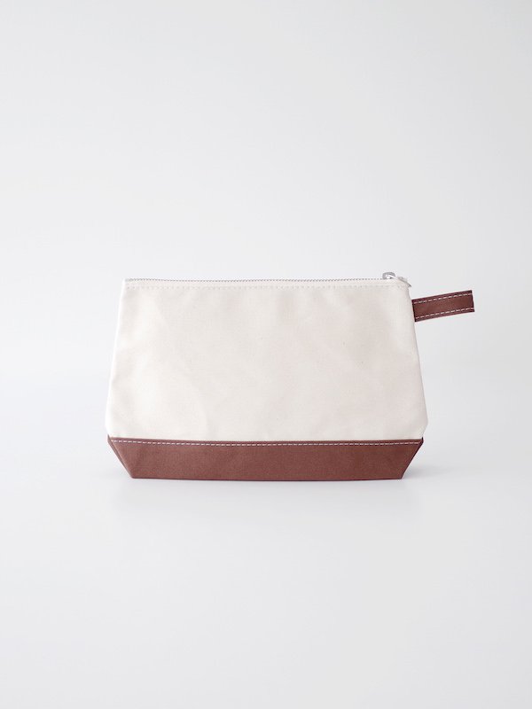 TEMBEA Toiletry Bag Large - Natural / Dk Brown