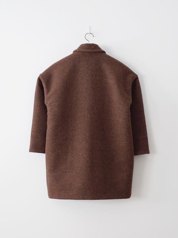 homspun メルトン シングルショートコート ブラウン