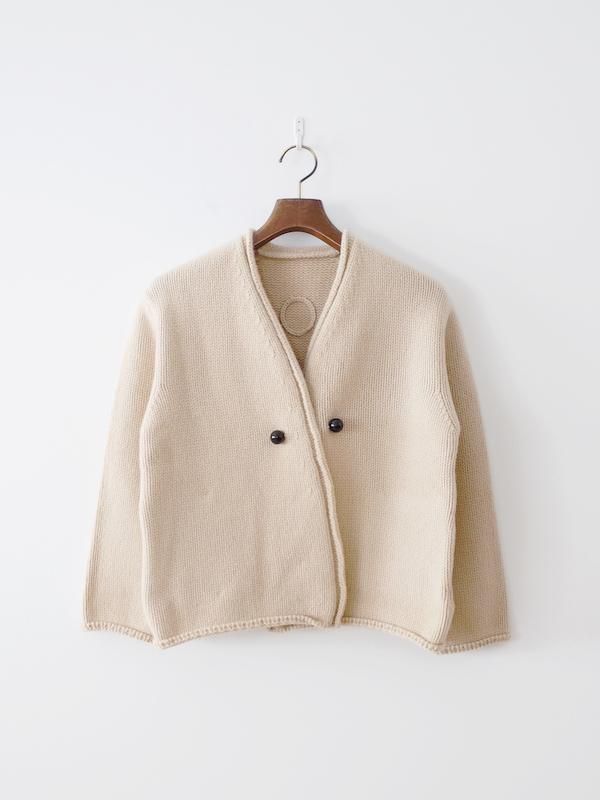 Atelier d'antan Degas ウールカシミヤ ニットカーディガン Beige