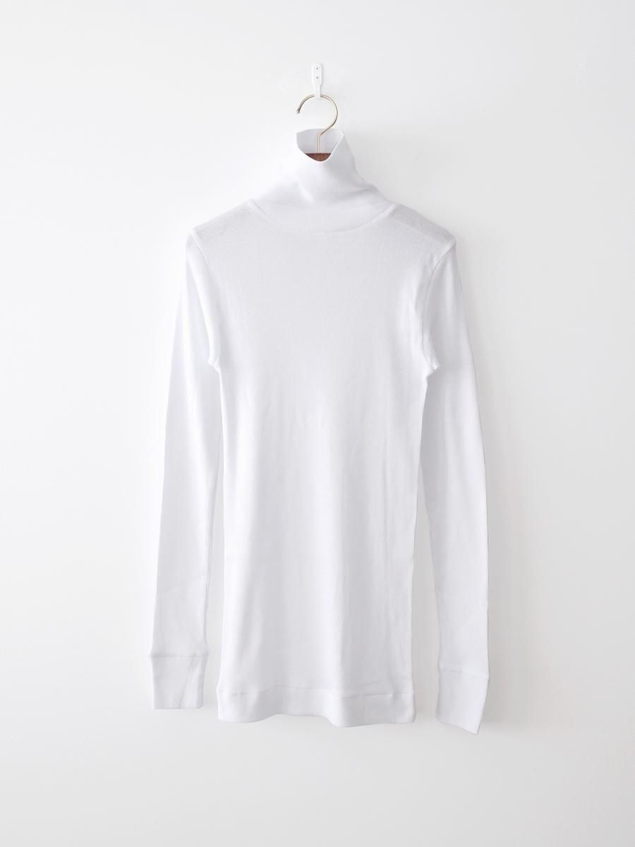 homspun 丸胴テレコ タートルネックプルオーバー サラシ