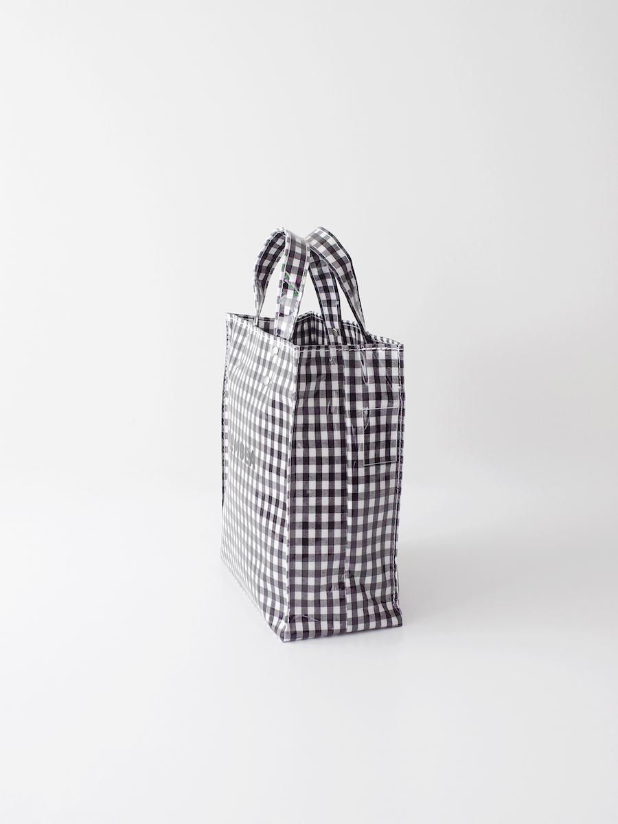 TEMBEA Paper Tote Small - Gingham Black