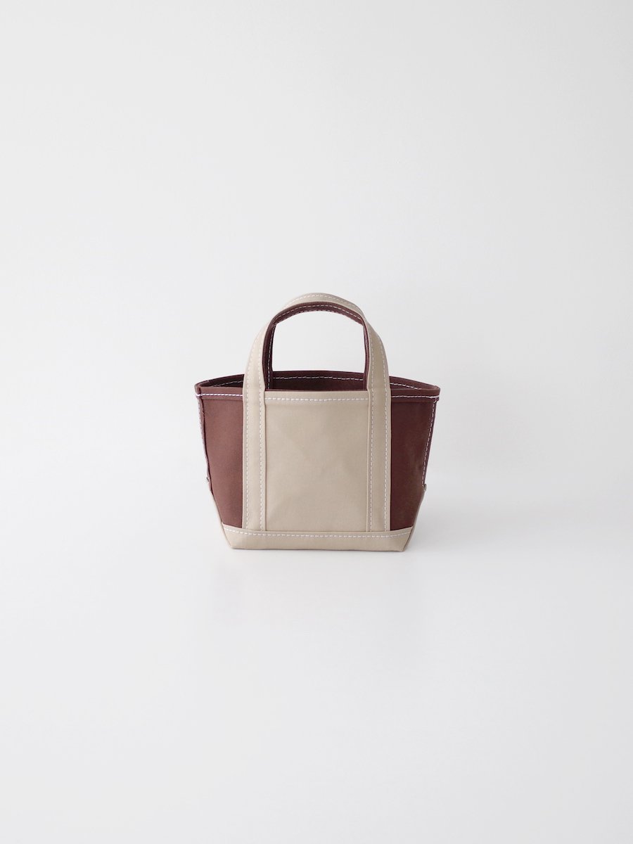 TEMBEA Tote Bag Pocket Mini - Brown / Light Khaki