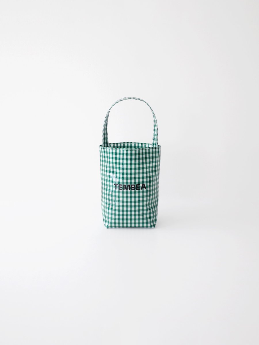 TEMBEA Baguette Tote Mini PVC Coating - Gingham Green