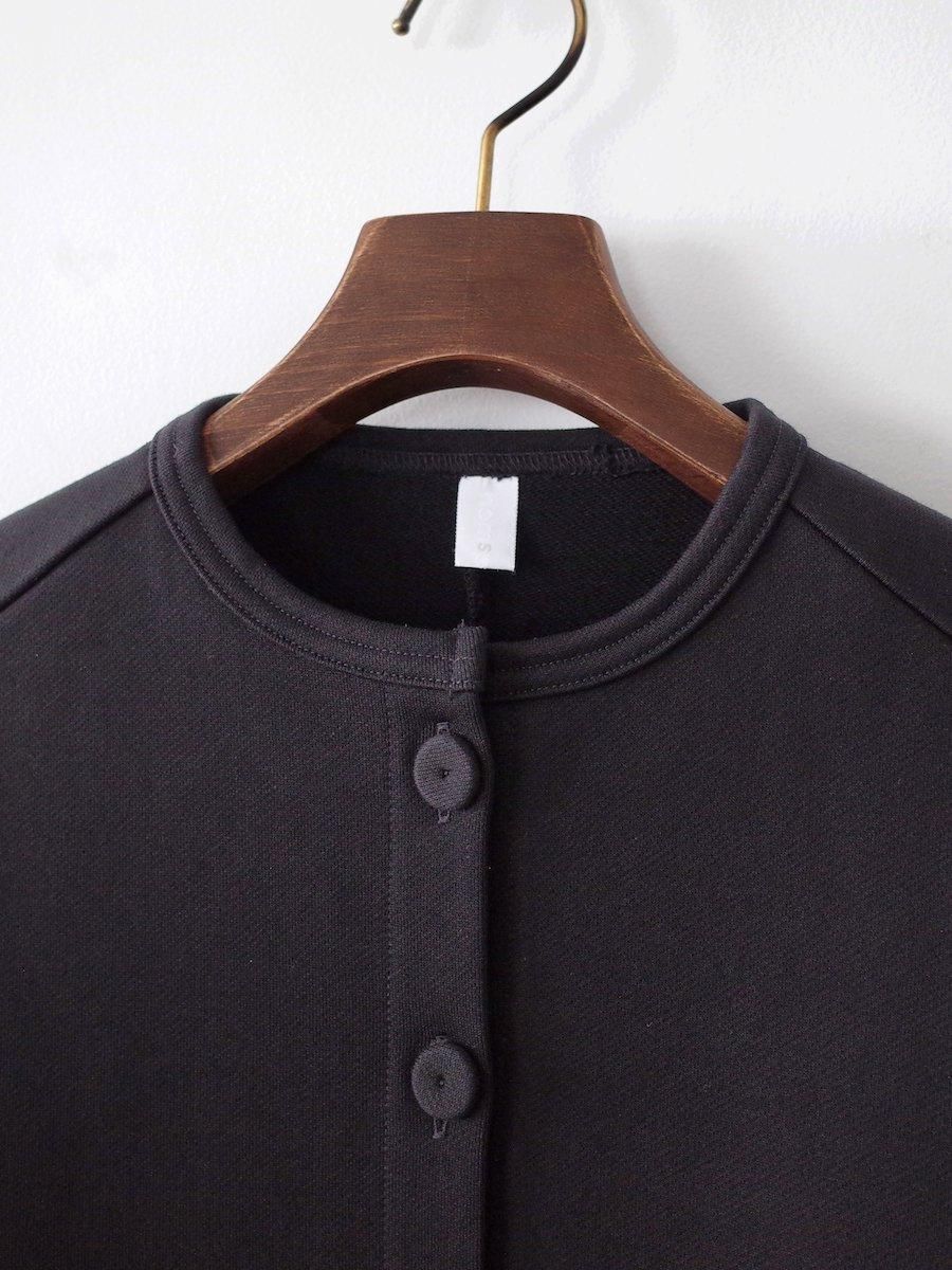 homspun コンパクト裏毛 カーディガン ブラック