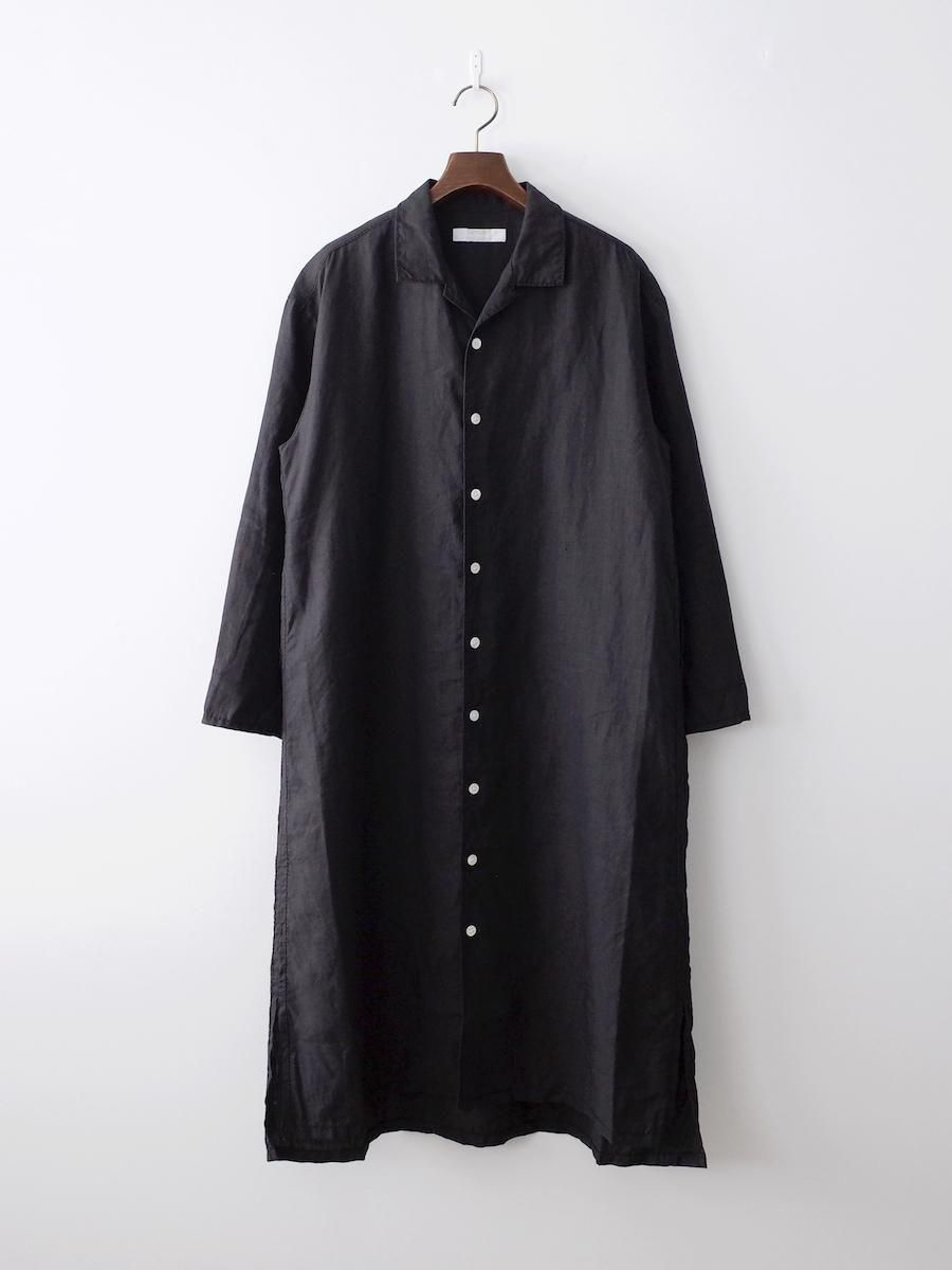 美品。ホームスパン　homspun 黒 コットンリネンワンピース S homspun ホームスパン ワンピース レディース リネンバイオ 半袖