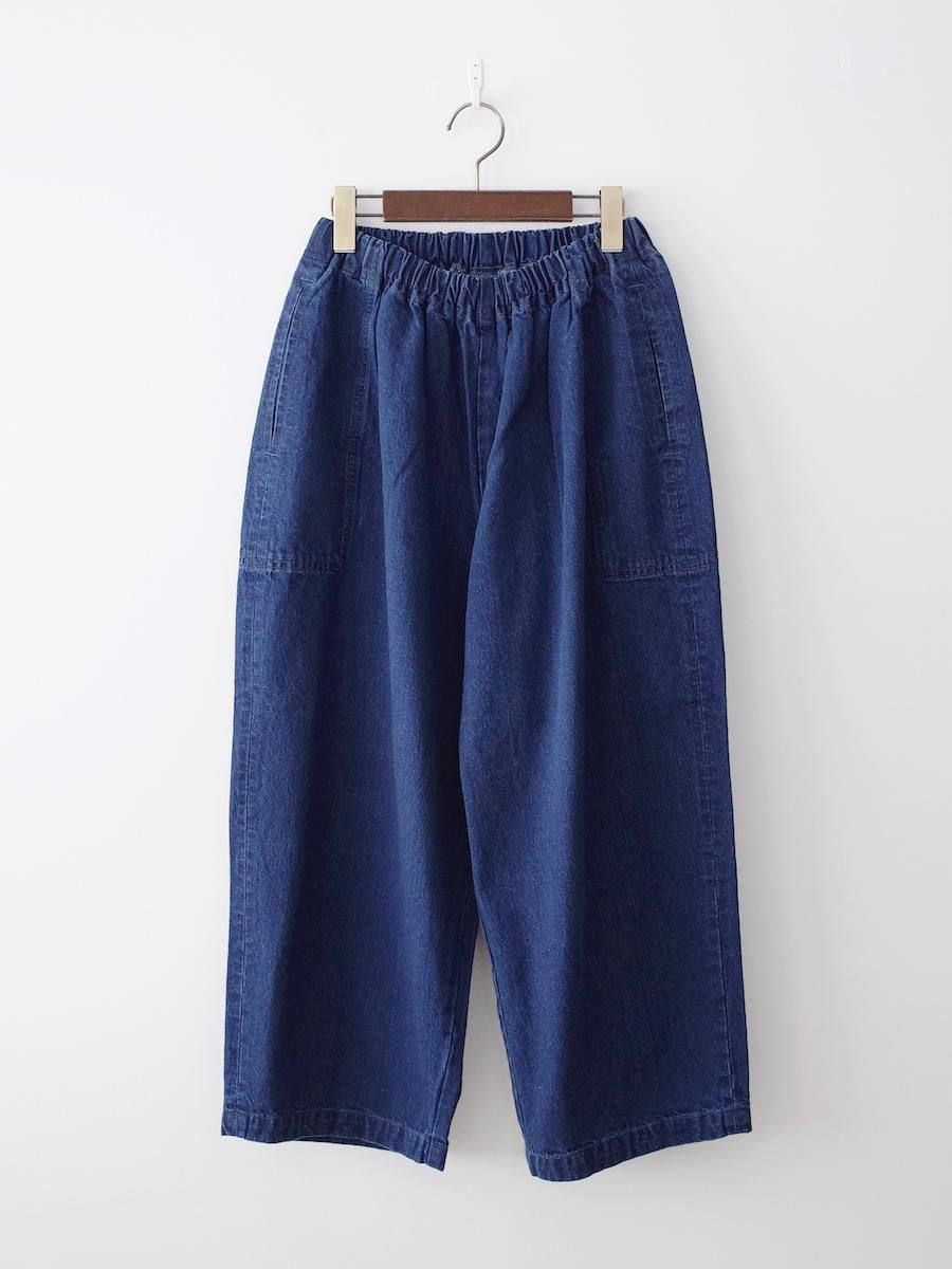 homspun 10オンスデニム ギャザーパンツ ブリーチブルー