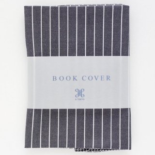 BOOK COVER文庫サイズ / コットンブラックストライプ