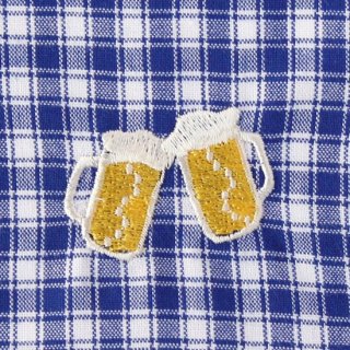 ビール刺繍ホビーハンカチ