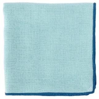 6重織ガーゼハンカチ / オフホワイト×アクア | H TOKYO ハンカチ