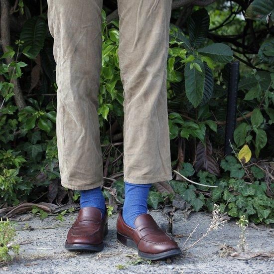 ウールリブリンクスソックス ブルー - SOC TOKYO ソックス | OLD