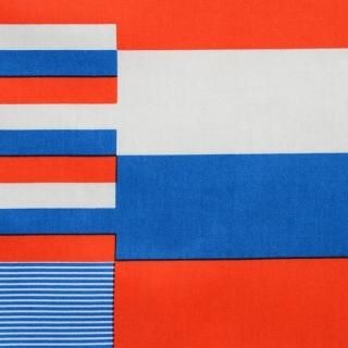 【未使用】　トリコ　ハンカチ トリコロールボーダー / マゼンタブルー | H TOKYO ハンカチ