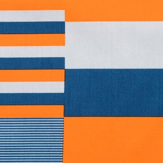 トリコロールボーダー / オレンジネイビー | H TOKYO ハンカチ | OLD