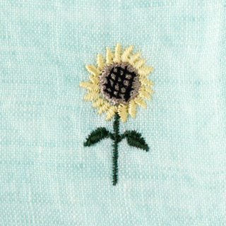 8月の花 / ひまわり刺繍ハンカチ