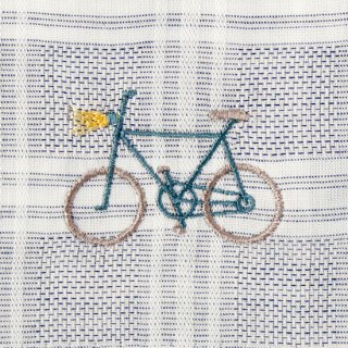 自転車刺繍ホビーハンカチ