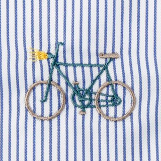 趣味の刺繍ハンカチ / 自転車