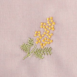 2月の花 / ミモザ刺繍ハンカチ
