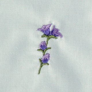 9月の花 / リンドウ刺繍ハンカチ