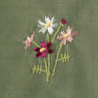 10月の花 / コスモス刺繍ハンカチ