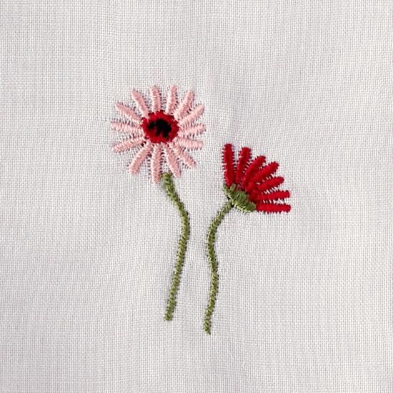 11月の花 / ガーベラ刺繍ハンカチ - swimmie ハンカチ - OLD