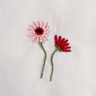 11月の花 / ガーベラ刺繍ハンカチ