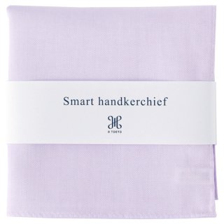 [Smart handkerchief] パープルヘリンボーンストライプハンカチ