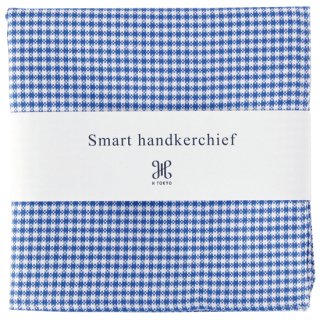 [Smart handkerchief] ネイビーオックスチェックハンカチ