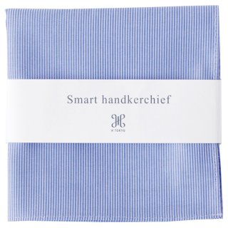 [Smart handkerchief] ブルーピンストライプハンカチ
