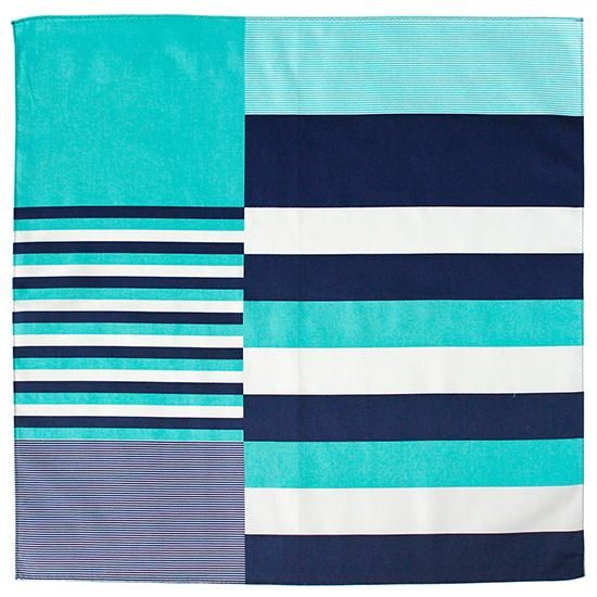 トリコロールボーダー / マリンネイビー | H TOKYO ハンカチ | OLD