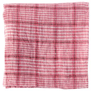 東炊きのハンカチ / pink check linen