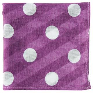 1105Wガーゼドットハンカチ / パープル | H TOKYO ハンカチ