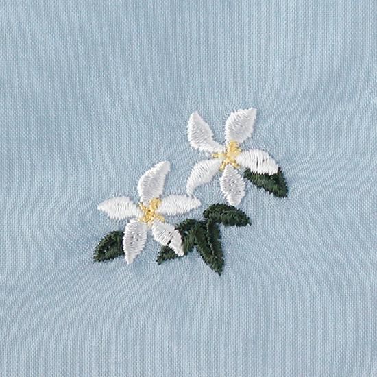 6月の花 / クチナシ刺繍ハンカチ - swimmie ハンカチ - OLD