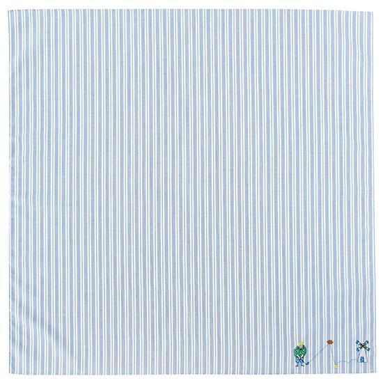 エルメス ネイビー ストライプ ハンカチ BAN!ワッペン付 / ネイビーストライプハンカチ | H TOKYO