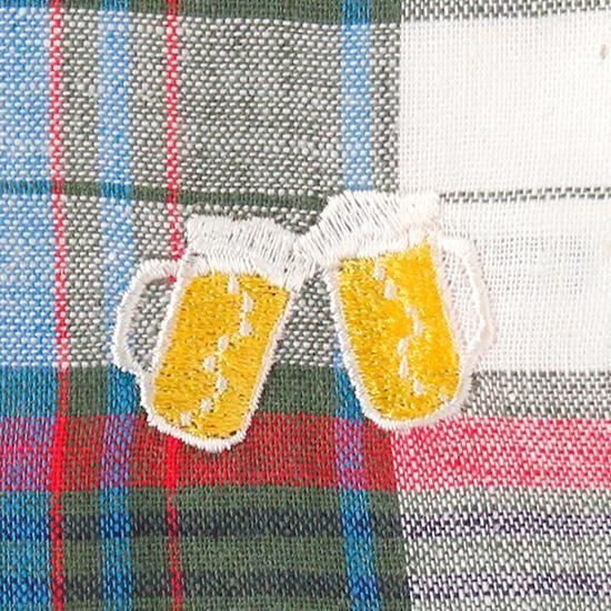 趣味の刺繍ハンカチ / ビール | H TOKYO ハンカチ | OLD