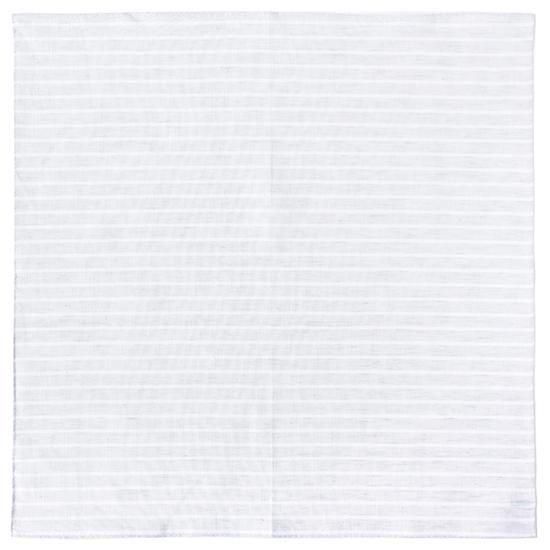 フレンチコットンリネンボーダーハンカチ / エメラルド | H TOKYO