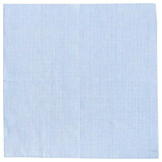 オーストラリア ギンガムチェック バンダナ ハンカチ 高級 サックス