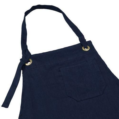 ソフトツイルジャパンリネンエプロン / ダークブルー | OLD-FASHIONED