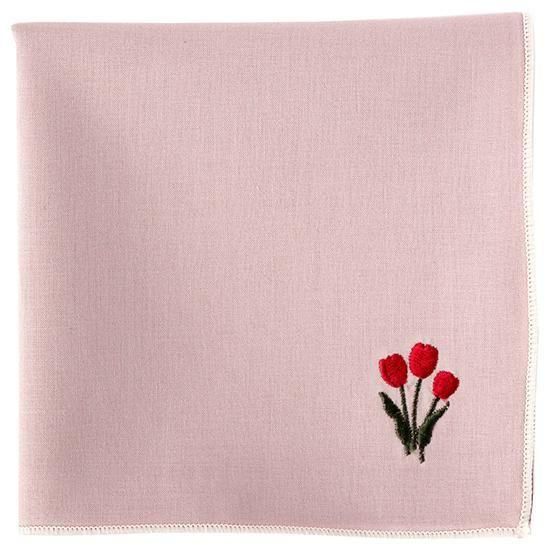 みるく】お花刺繍の鍋敷き ミモザ チューリップ 20cm 22cm 円形