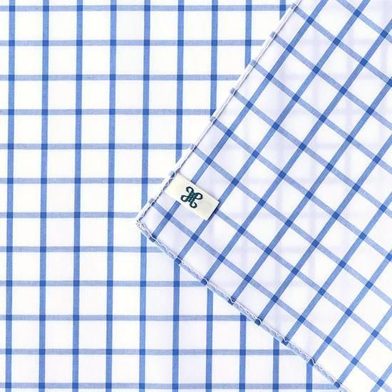 ブルーラインチェックハンカチ | H TOKYO ハンカチ | OLD-FASHIONED STORE