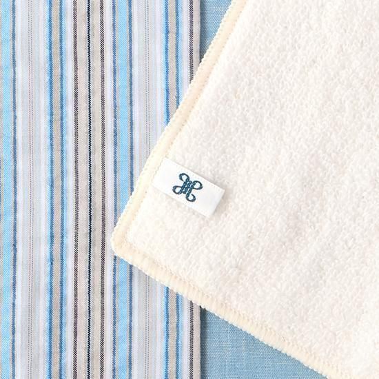 ミッチーページ パイル＆ハンカチ SWITCHING サックスシャンブレー×サッカーマルチ