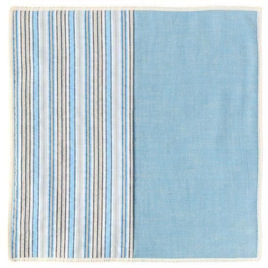 パイル＆ハンカチ SWITCHING サックスシャンブレー×サッカーマルチ