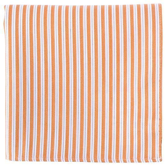 オレンジブラウンWフェイスストライプハンカチ | H TOKYO ハンカチ